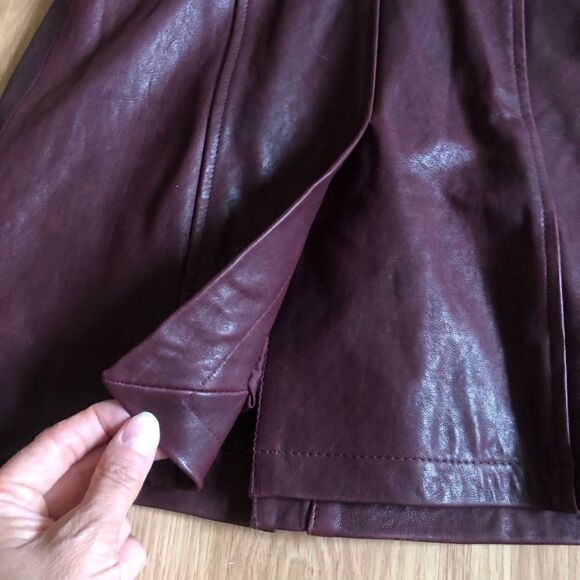 NWT Alexander McQueen Leather Maroon Mini Zipper - Picture 10 of 10